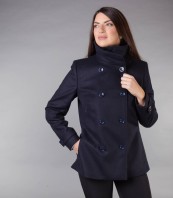 Късо тъмносиньо дамско палто от ЕТЕРЕ 6