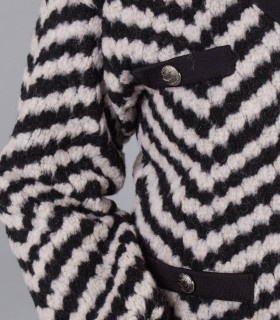 Къса вълнена раирана жилетка LAURA