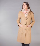 Класическо бежаво бизнес палто GAL 2