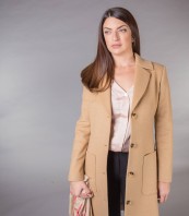 Класическо бежаво бизнес палто GAL 7