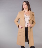 Класическо бежаво бизнес палто GAL 11