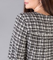 Разкроена карирана рокля MIRANDA 9