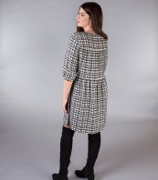 Разкроена карирана рокля MIRANDA 11