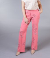 Розов широк панталон на цветя NUTRI