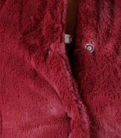 Пухено късо палто бордо FURRY 2
