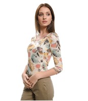 Трикотажна блуза на цветя AMALIA