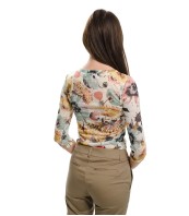 Трикотажна блуза на цветя AMALIA