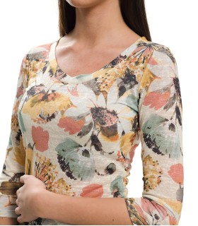 Трикотажна блуза на цветя AMALIA