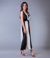 Дамска елегантна ефектна дълга рокля MAXI