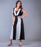 Дамска елегантна ефектна дълга рокля MAXI