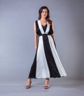 Дамска елегантна ефектна дълга рокля MAXI