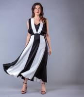 Дамска елегантна ефектна дълга рокля MAXI