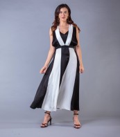 Дамска елегантна ефектна дълга рокля MAXI