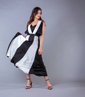 Дамска елегантна ефектна дълга рокля MAXI