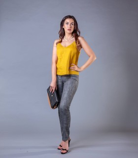 Стилен дамски сив панталон