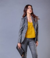 Стилен дамски сив панталон