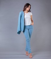 Стилен дамски син панталон