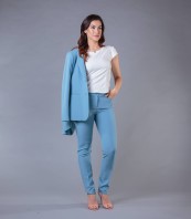 Стилен дамски син панталон