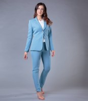 Стилен дамски син панталон