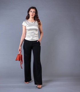 Стилен черен дамски панталон NUTRI