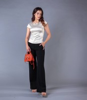 Стилен черен дамски панталон NUTRI