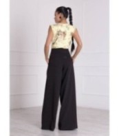 Черен вълнен панталон-пола Палацо