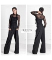 Дълги панталони с широки крачоли тип Палацо