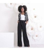 Дамски панталон с широки крачоли и висока талия Палацо