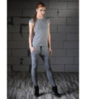 Сив спортен панталон със стеснени крачоли