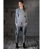 Сив спортен панталон със стеснени крачоли