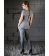 Сив спортен панталон със стеснени крачоли