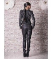 Черен Кожен Панталон - etere.bg