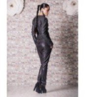 Черен Кожен Панталон с опция за големи размери по поръчка