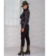 Дамски черни панталони с ниско дъно тип Харем