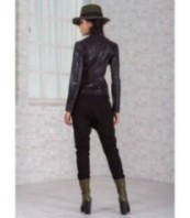 Дамски черни панталони с ниско дъно тип Харем