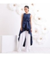 Асиметрична елегантна туника без ръкави