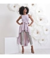 Асиметрична елегантна туника без ръкави и колан