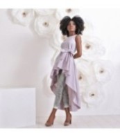 Асиметрична елегантна туника без ръкави и колан