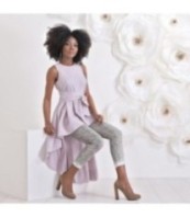 Асиметрична елегантна туника без ръкави и колан