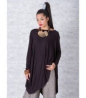 Екстравагантна асиметрична туника с дълъг ръкав