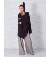 Екстравагантна асиметрична туника с дълъг ръкав