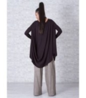 Екстравагантна асиметрична туника с дълъг ръкав