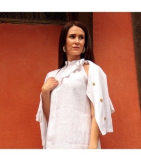 бяла ленено яке