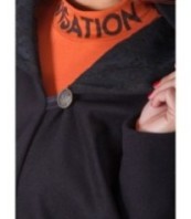 Черно палто с качулка