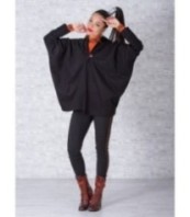 Черно палто с качулка