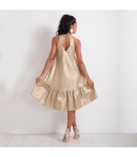 Ленена рокля без ръкави