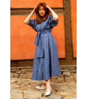 Летна рокля с дълъг ръкав