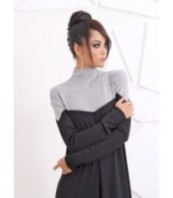 Черна кафтанена макси рокля