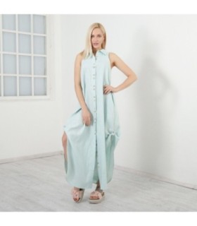 Ленена рокля без ръкави Лени