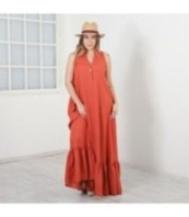 Дълга ленена рокля Джулия